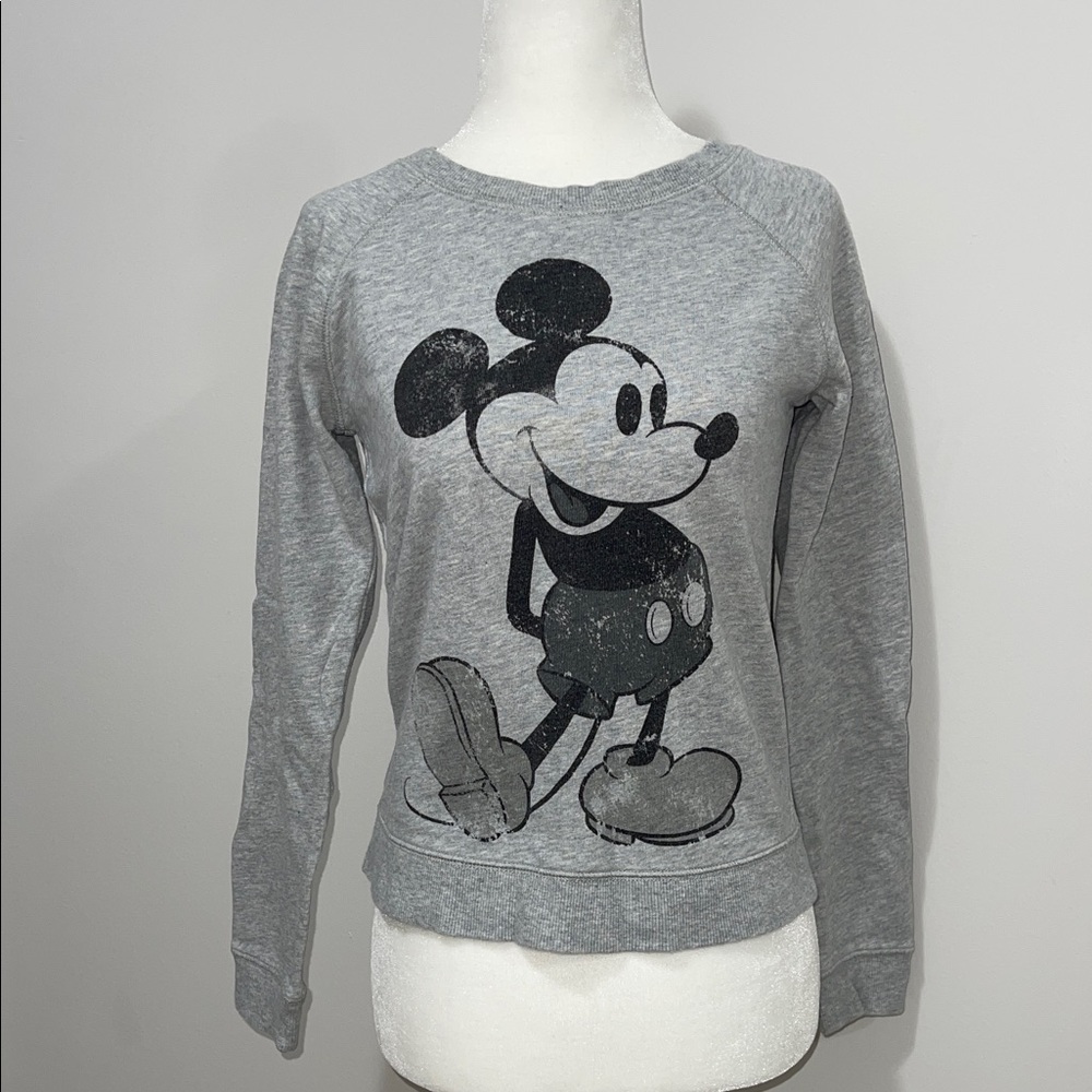 Disney MNG Jeans Women's Heather Gray Mickey Mouse Sweater | Size XXS